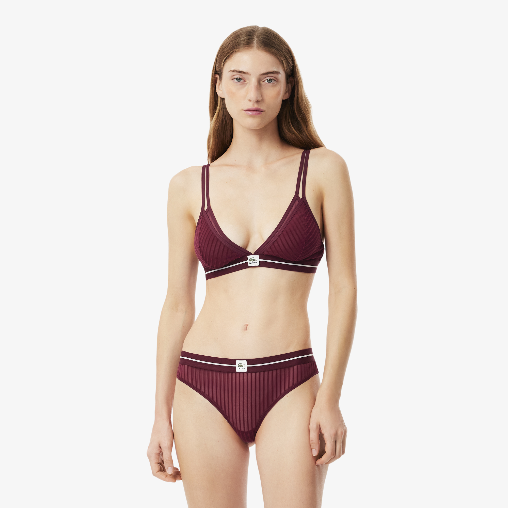 String mesh rayé velours, LACOSTE