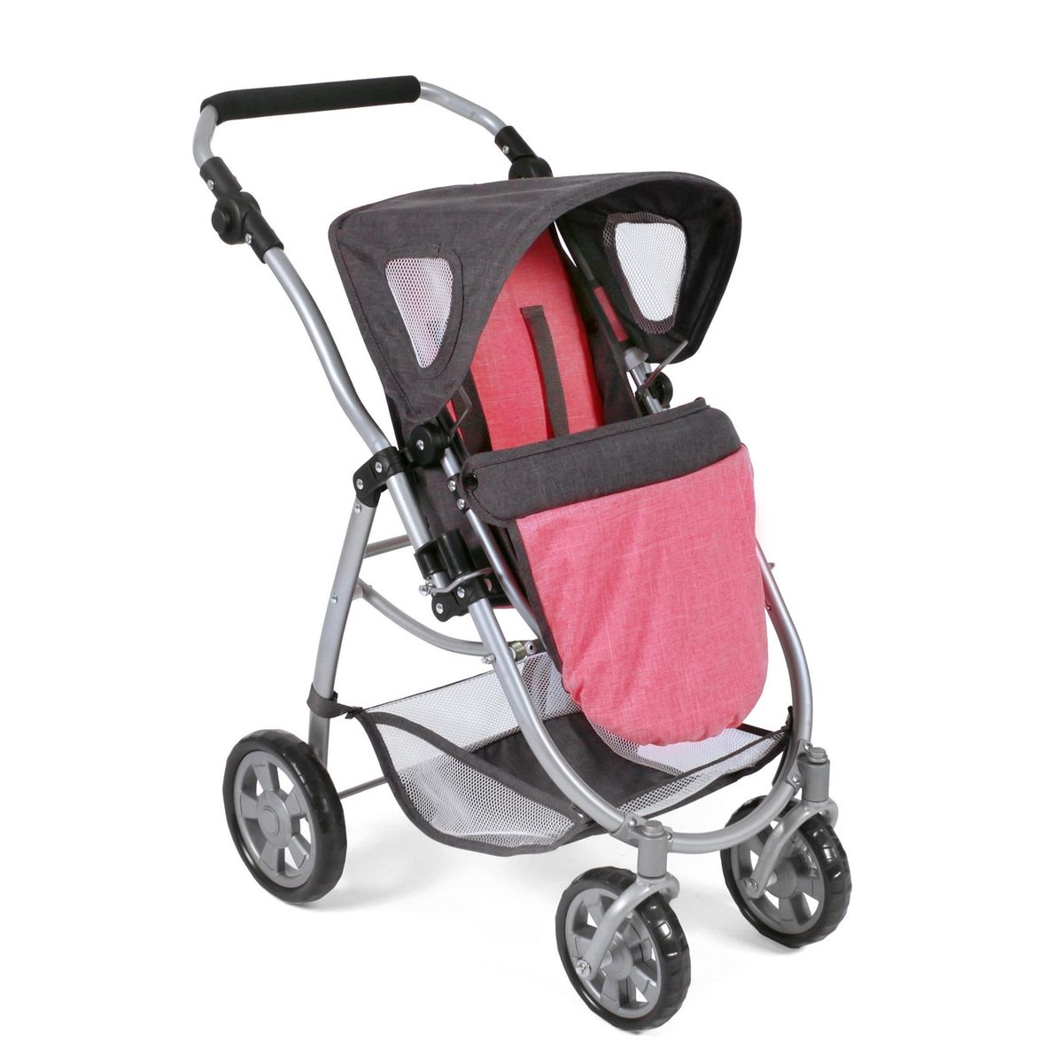 Poussette pour poup es 3 en 1 emotion anthracite rose