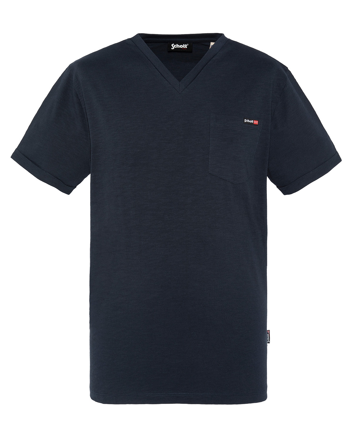 T-shirt col V effet flammé, SCHOTT