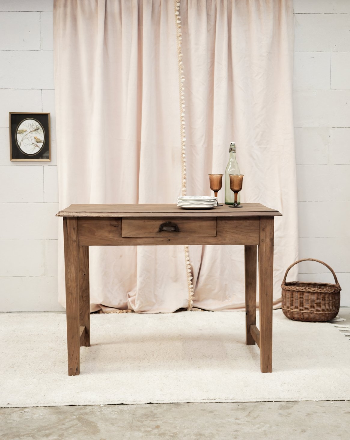 Petite table à manger en bois massif Romy N°1546 - Bon état, DEBONGOUT