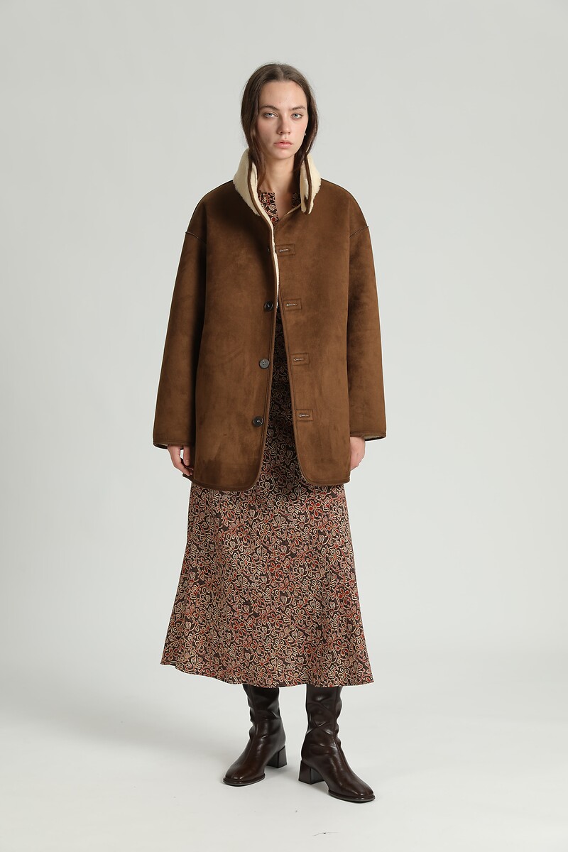 Veste en sherpa réversible, SEE U SOON