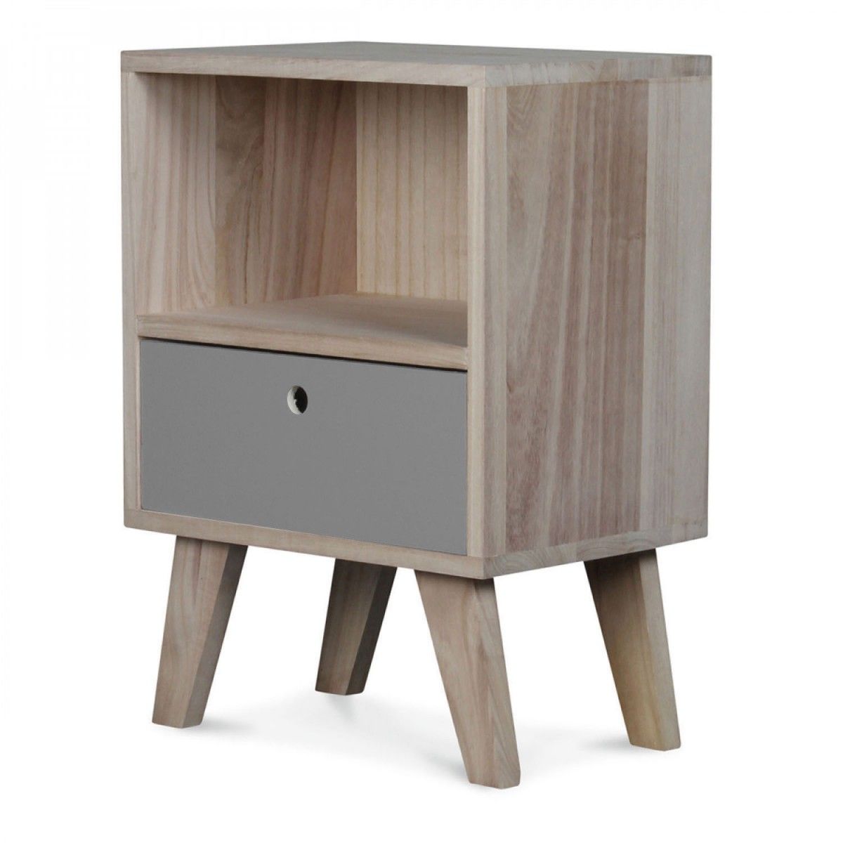 table de chevet design en bois - haut. 50cm