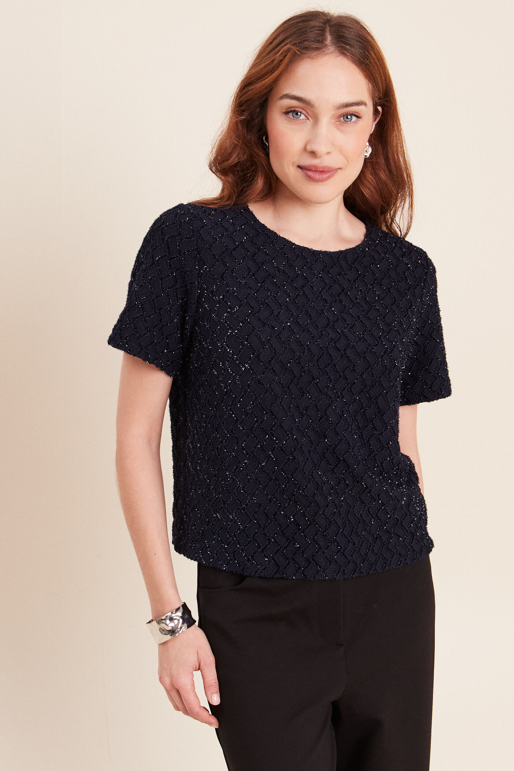 T-shirt col rond manches courtes doublé, BREAL
