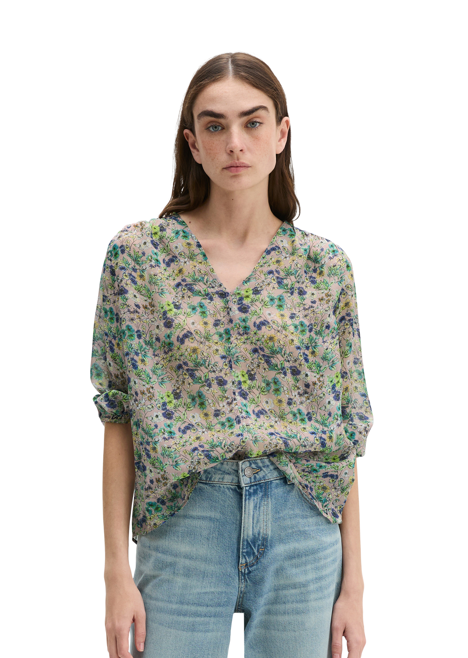Blouse imprimée relaxed en viscose imprimée, MARC O'POLO