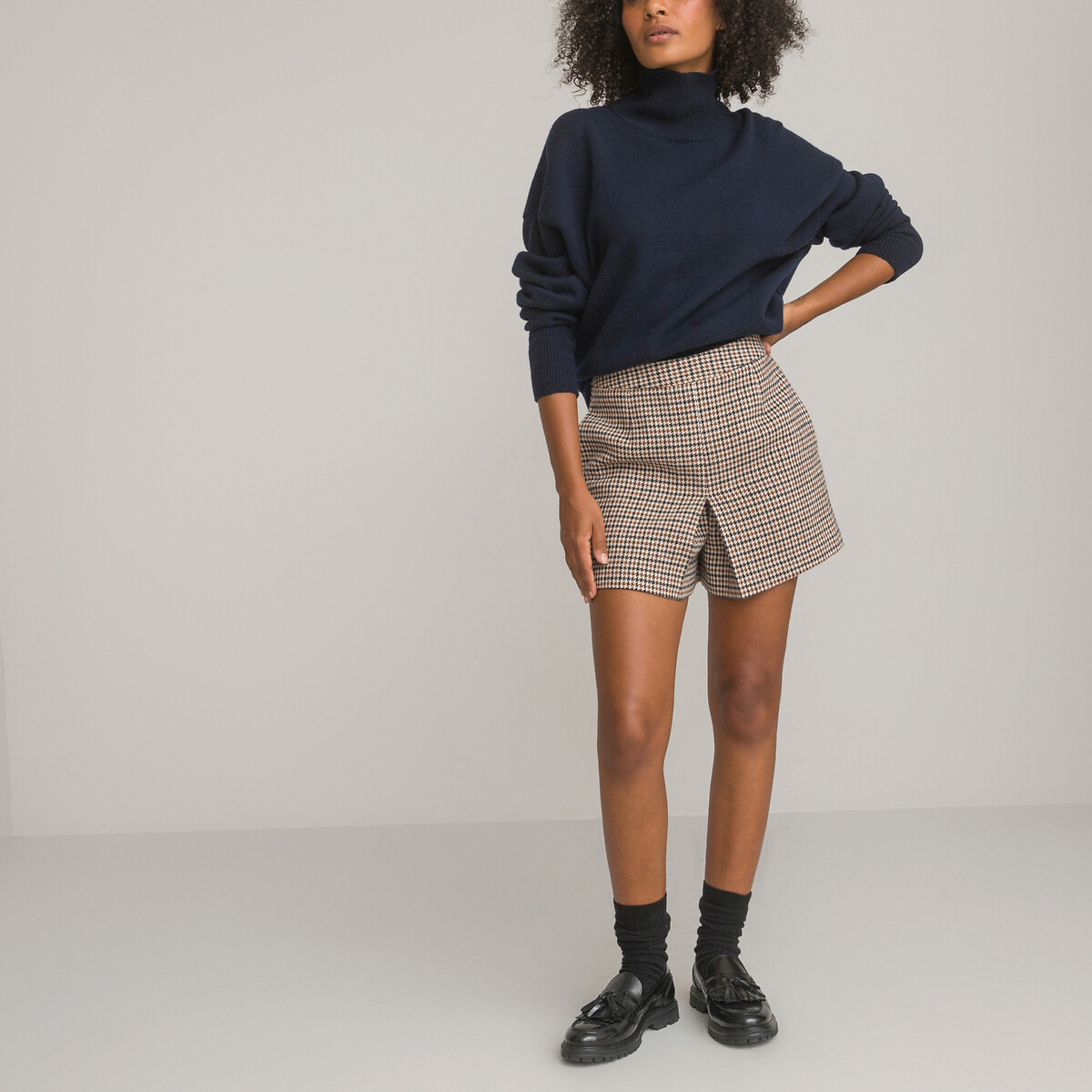 Recycled Checked Skort By La Redoute
