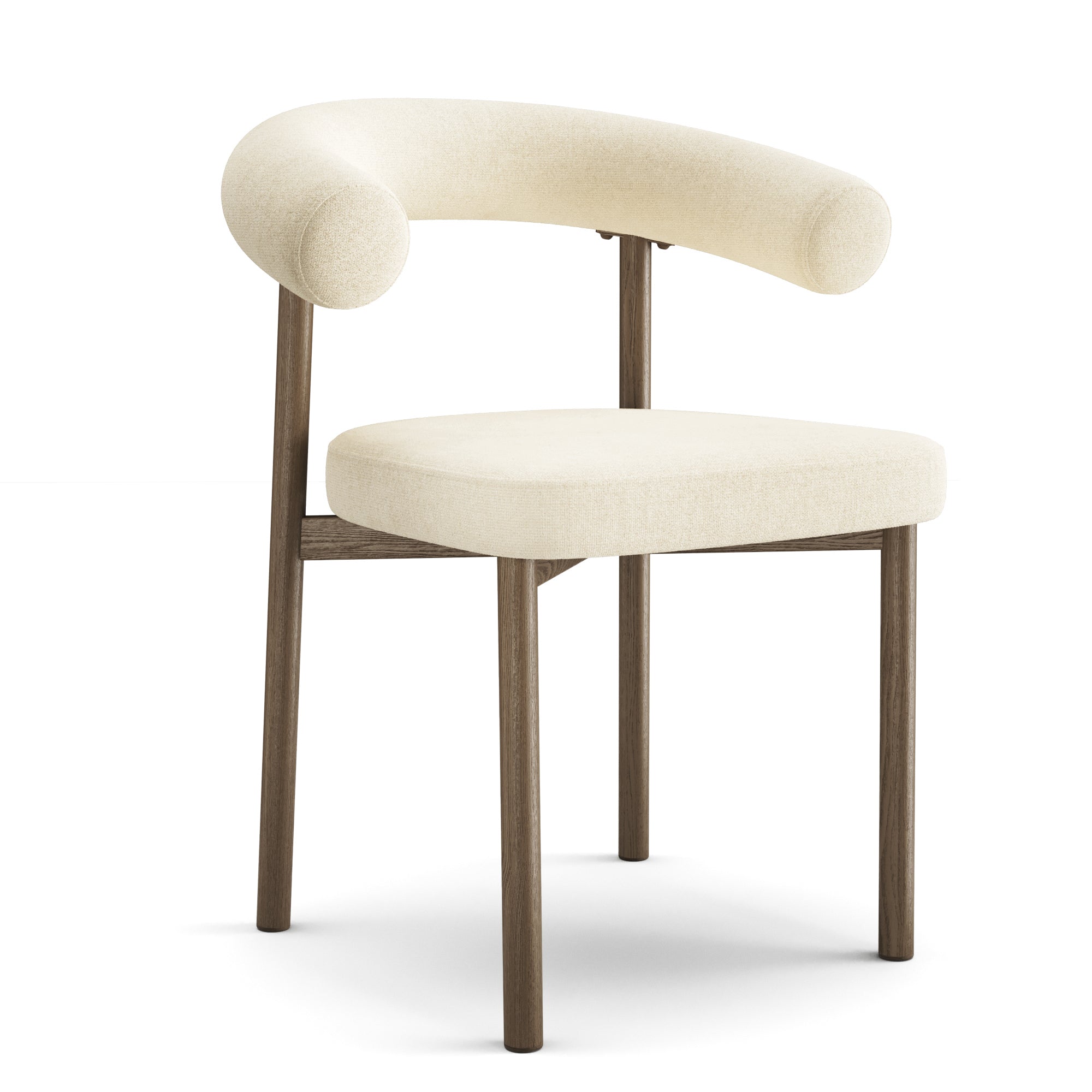Lot de 2 chaises en tissu tramé toucher doux HARPER, SIA HOME