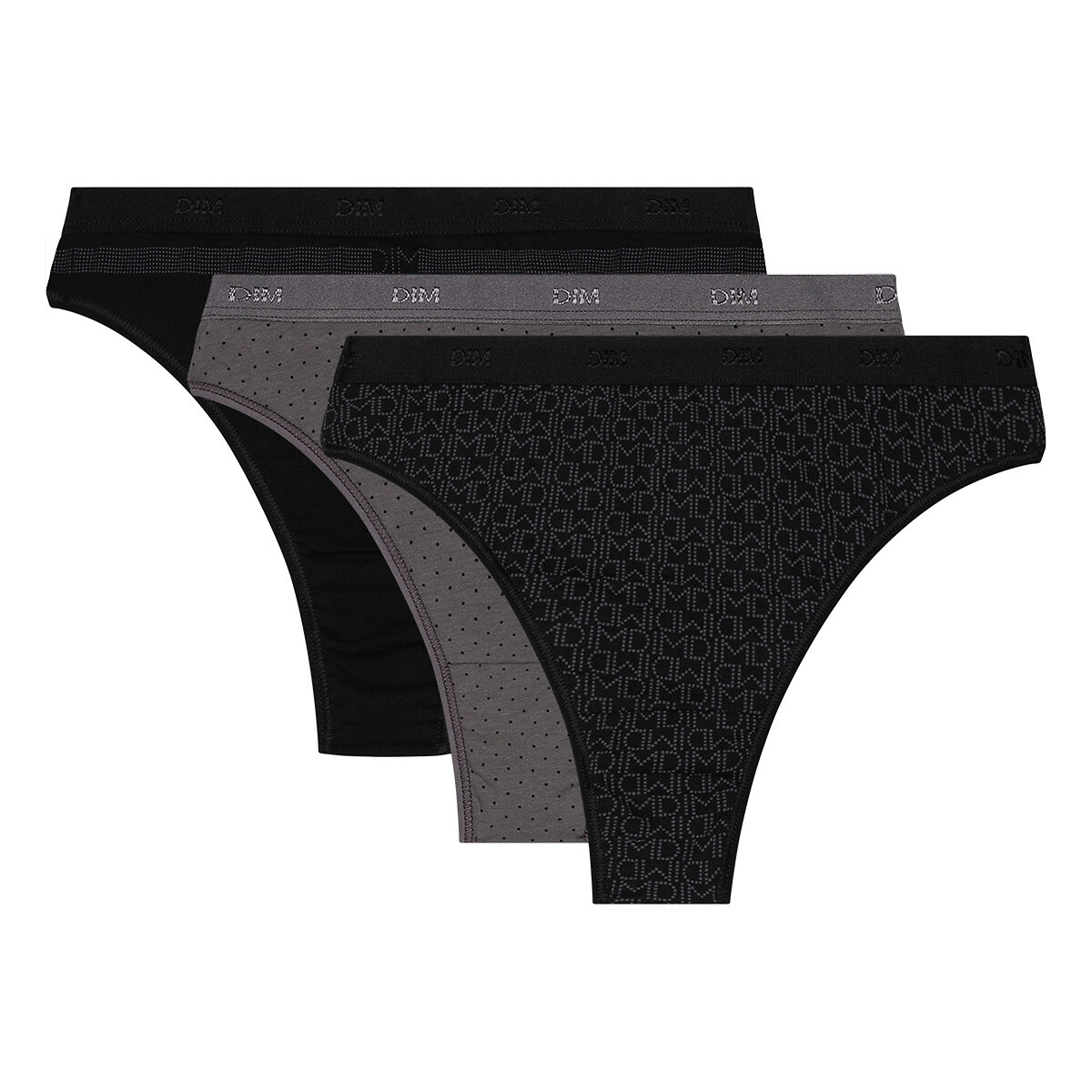 Pack of 3 Les Pockets Thongs in Cotton