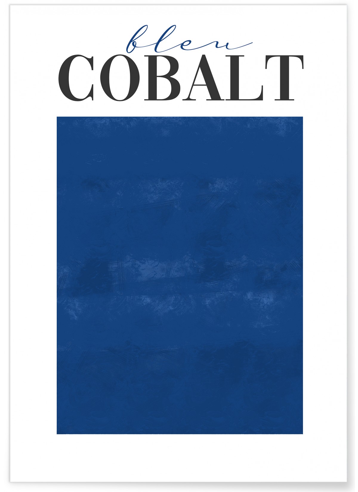 Affiche Bleu Cobalt, L'AFFICHERIE