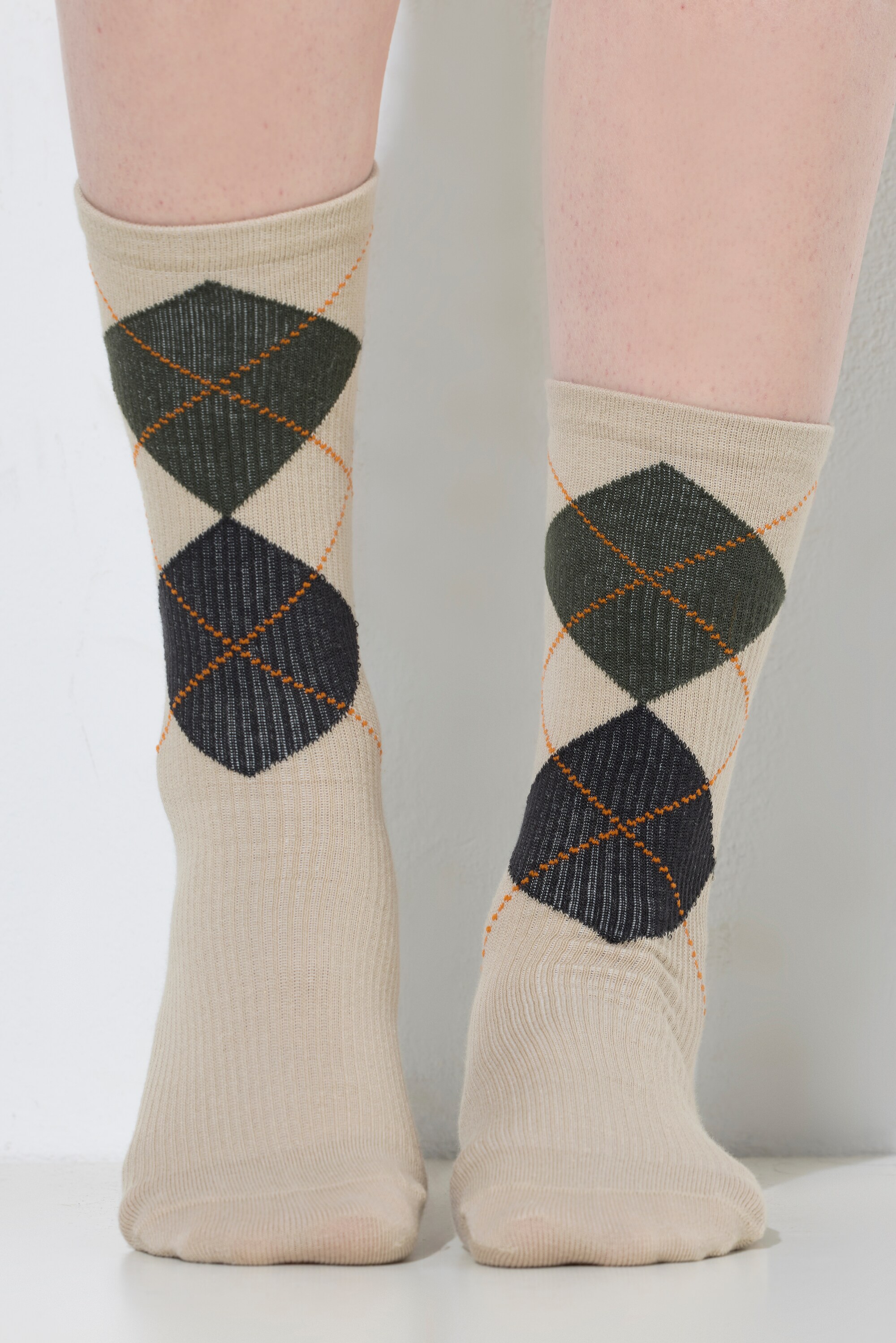 Chaussettes de compression, motif à carreaux, ULLA POPKEN