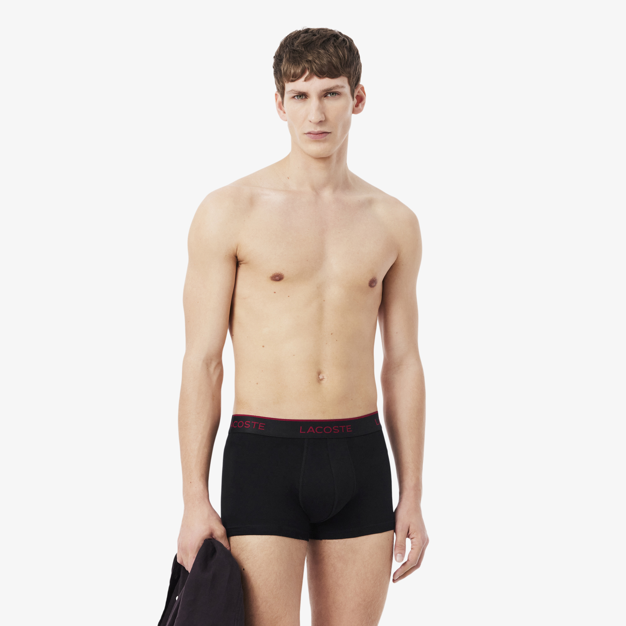 Lot de 3 boxers courts coton, LACOSTE