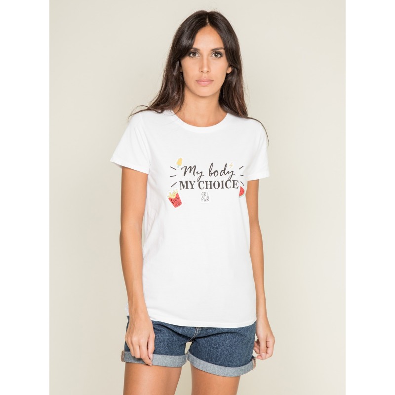 T-shirt Col Rond Message Flety, DONA LISA