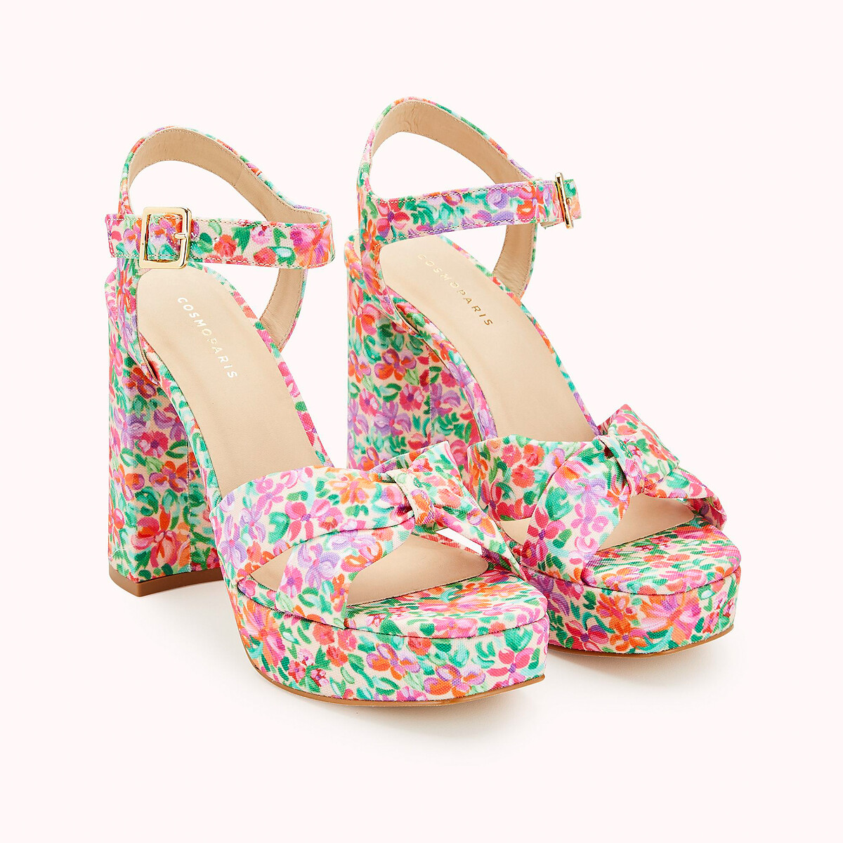 Sandales plateforme zaloa Cosmoparis rose La Redoute