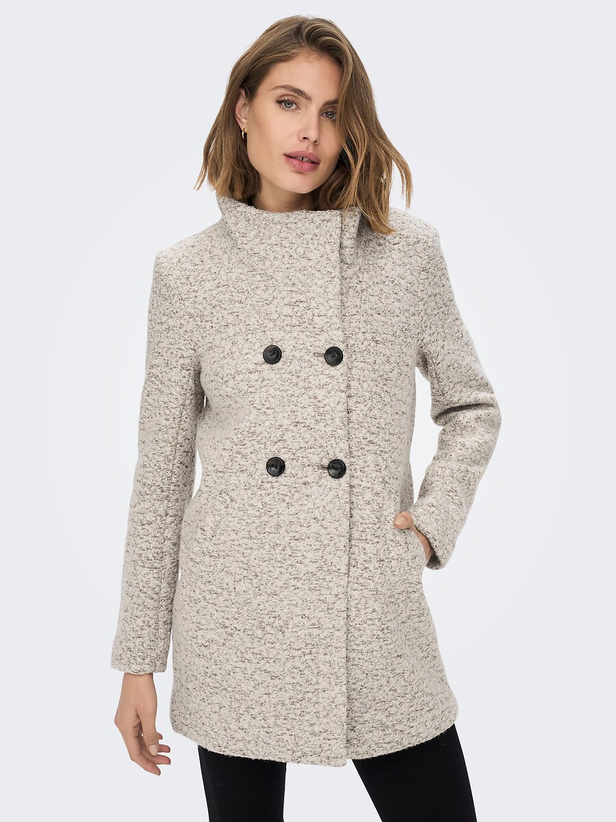 Manteau col montant, boutonné, ONLY
