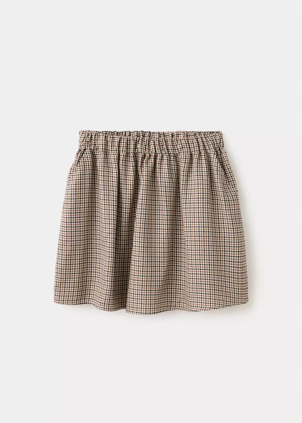 Jupe à carreaux taille élastique, MANGO KIDS