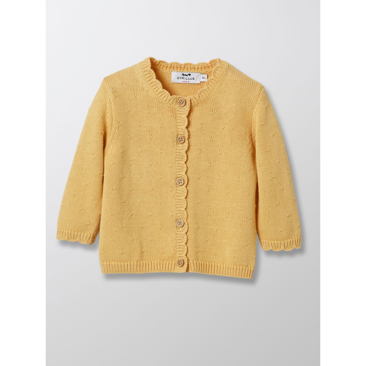 Cardigan Pointelle En Coton Bio Cyrillus | La Redoute