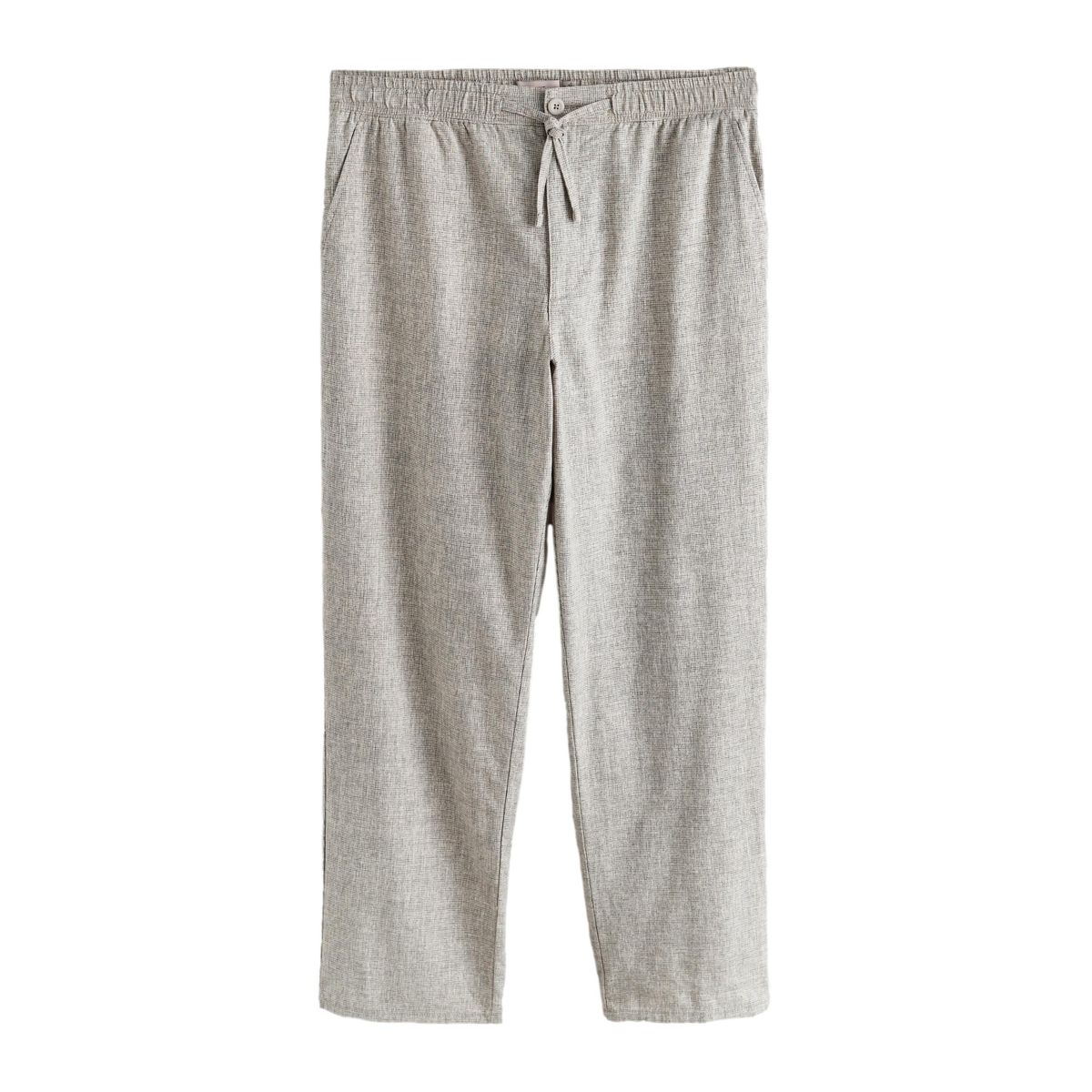 Pantalon en lin pied-de-poule signature, NEXT