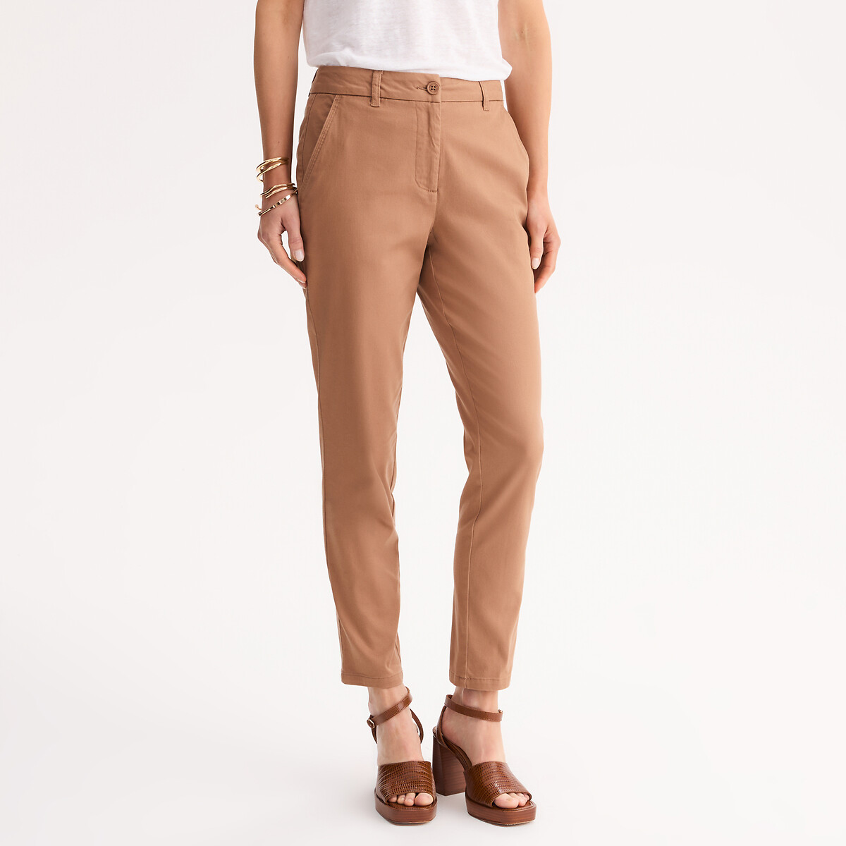 Rechte chinobroek, stretch keperstof, ANNE WEYBURN