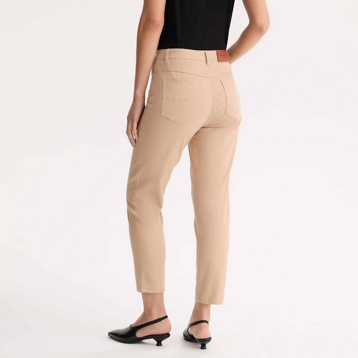 Rechte 7/8 broek, stretchkatoen, ANNE WEYBURN
