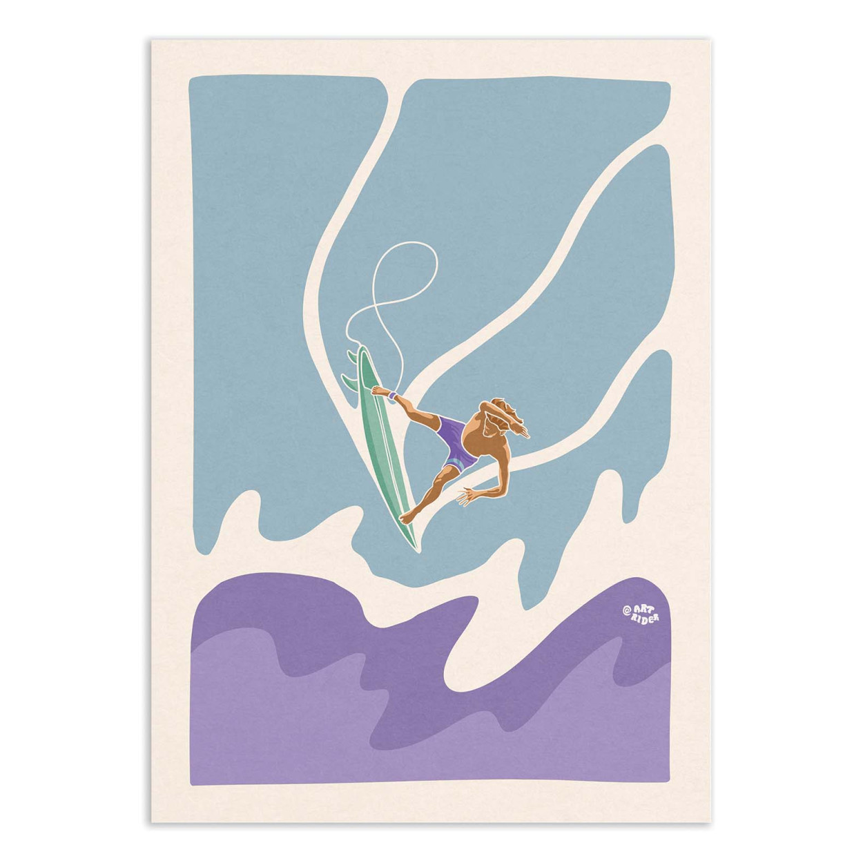 Affiche d'art - Surf Air - Art Rider, WALL EDITIONS