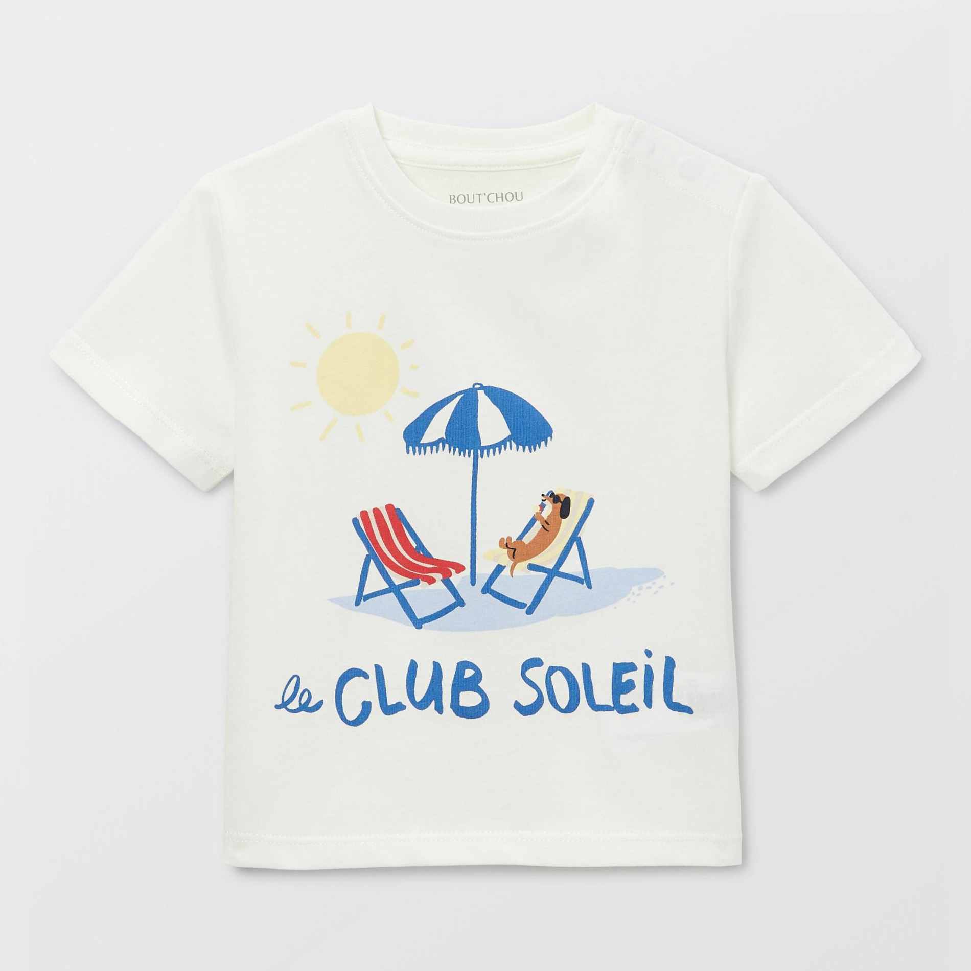 T-shirt manches courtes imprimé en coton BIO GOTS, BOUT'CHOU