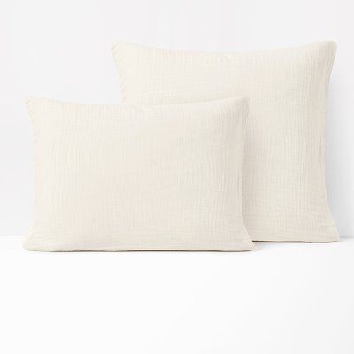 Kumla Plain Cotton Muslin Pillowcase LA REDOUTE INTERIEURS