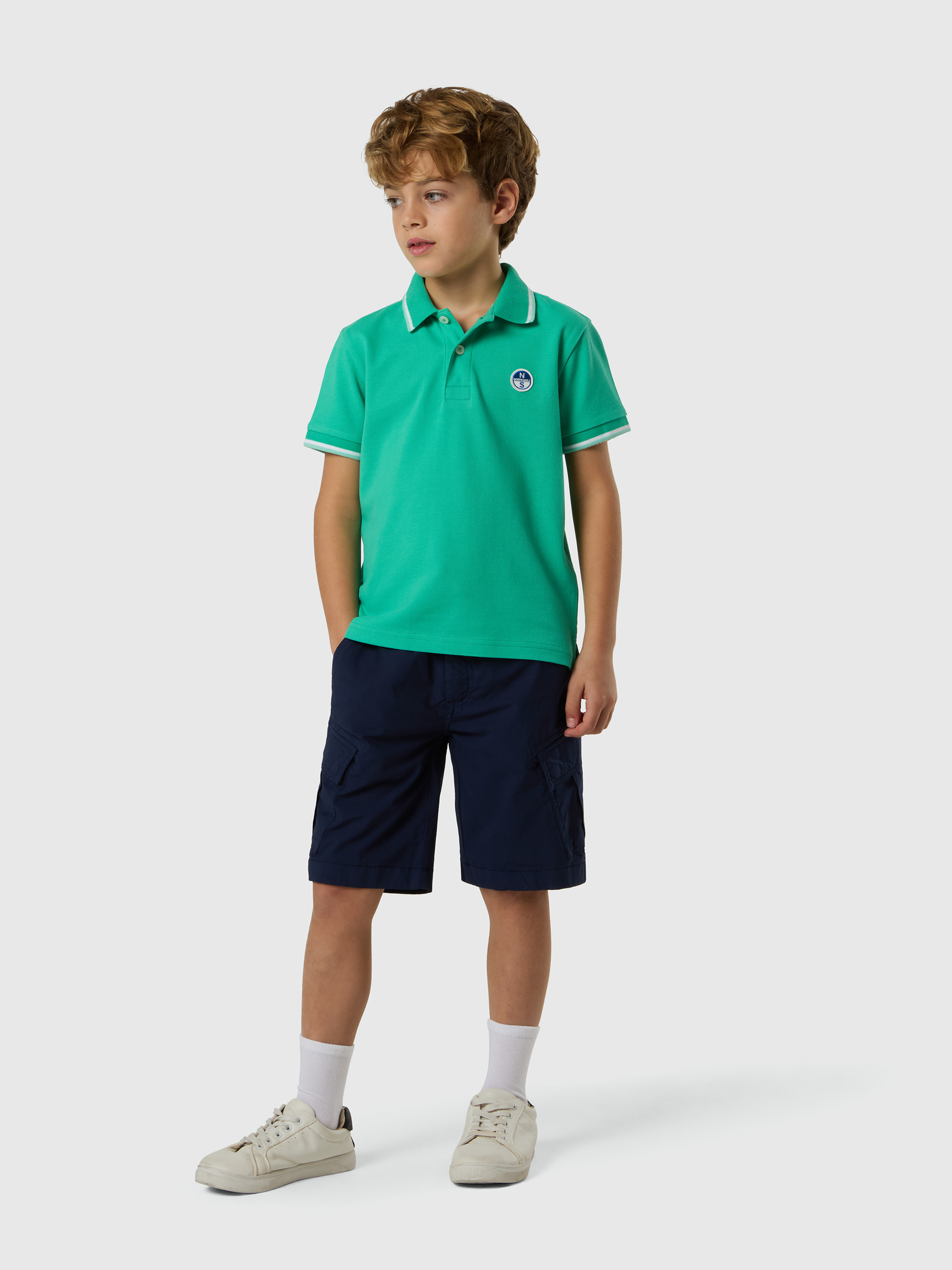 Jean coupe cargo à poches pour garçon Bleu stone - 3 ans