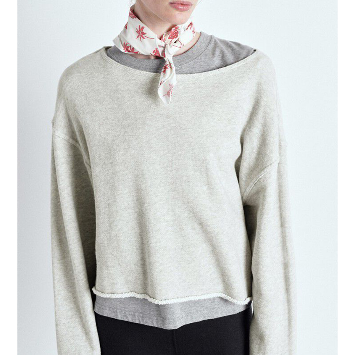 Kodytown Loose Fit Sweatshirt with Boat Neck, AMERICAN VINTAGE