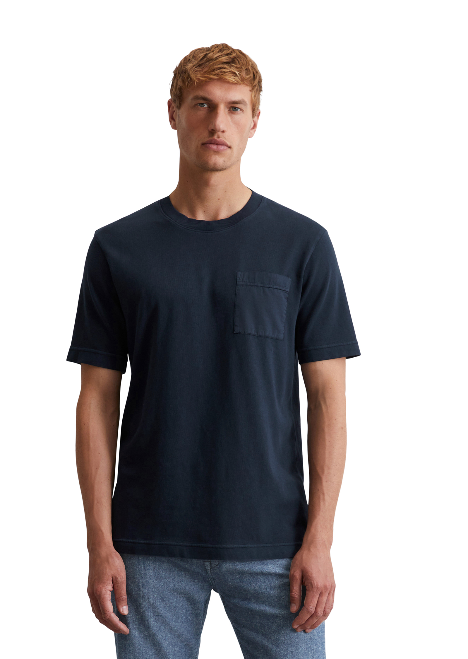 T-shirt regular en jersey de coton bio de poids moyen, MARC O'POLO