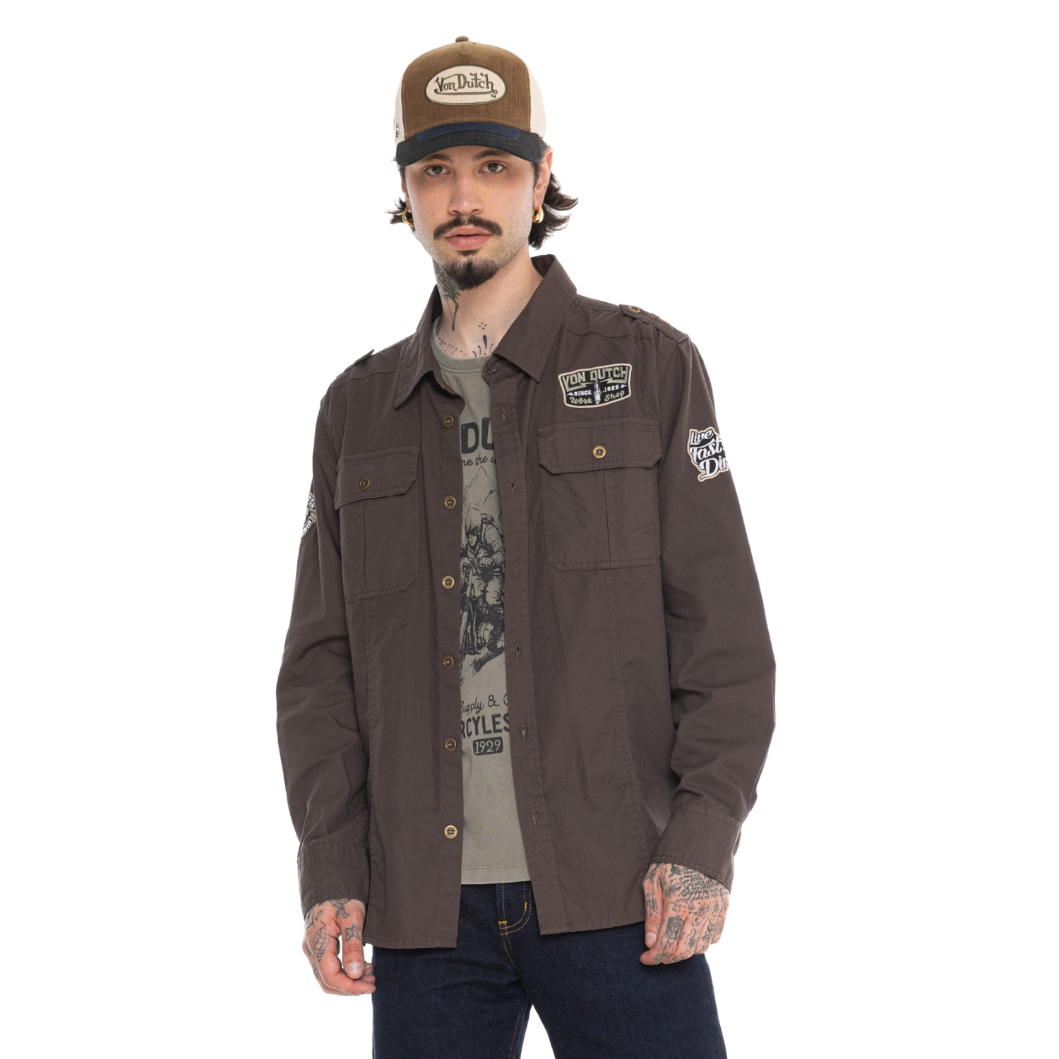 Chemise coton STOP, VON DUTCH
