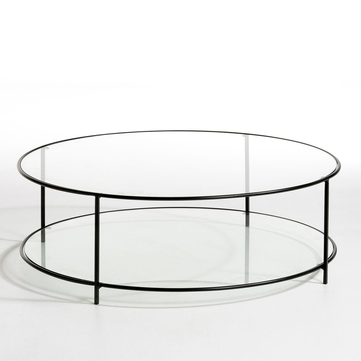 Table basse ronde verre trempé, sybil noir Am.Pm | La Redoute