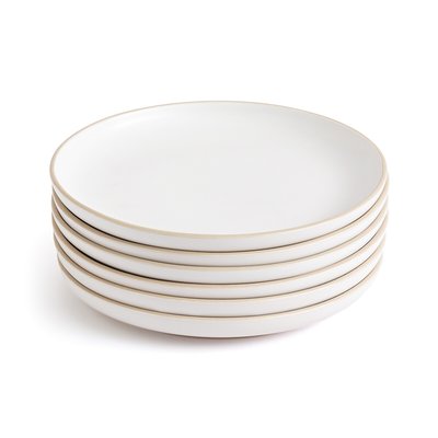Set van 6 platte borden, in mat aardewerk, Nordik LA REDOUTE INTERIEURS