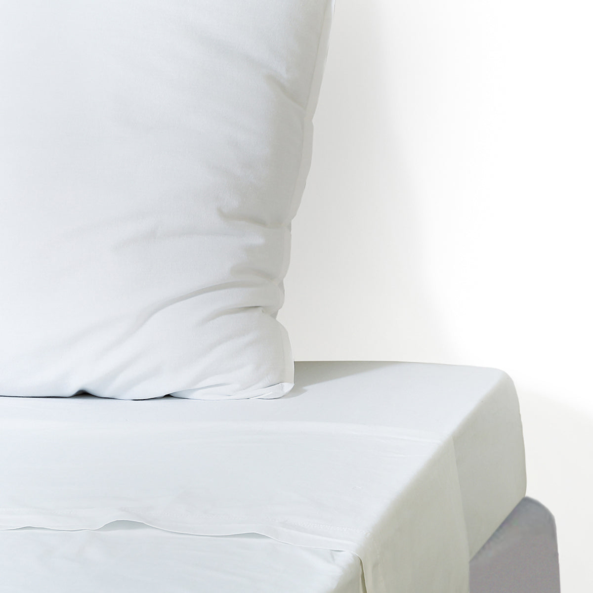 Drap plat satin lavé de coton bio GAIA Made in Europe, FEBRONIE
