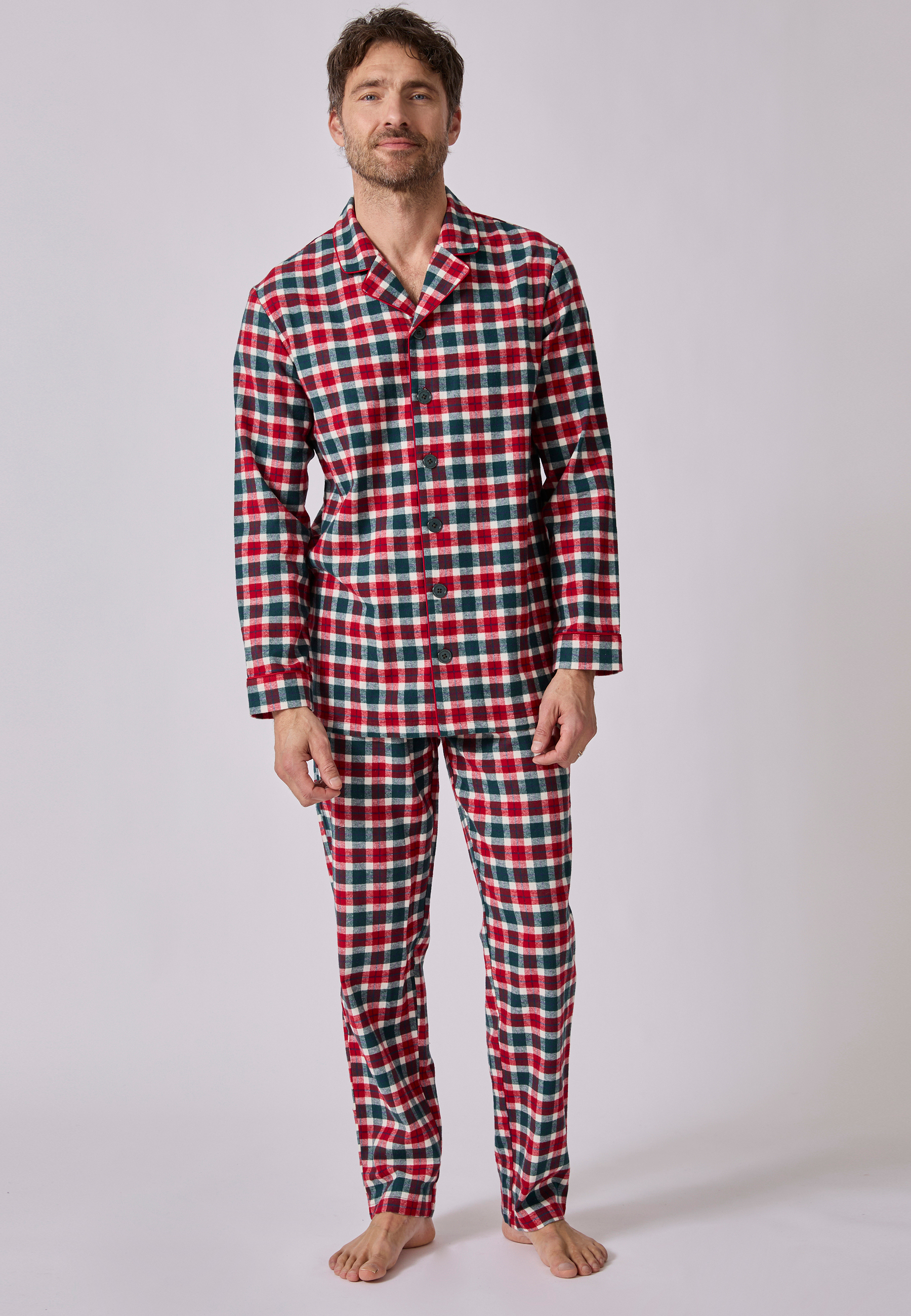 Pyjama en flanelle grattée pur coton, DAMART