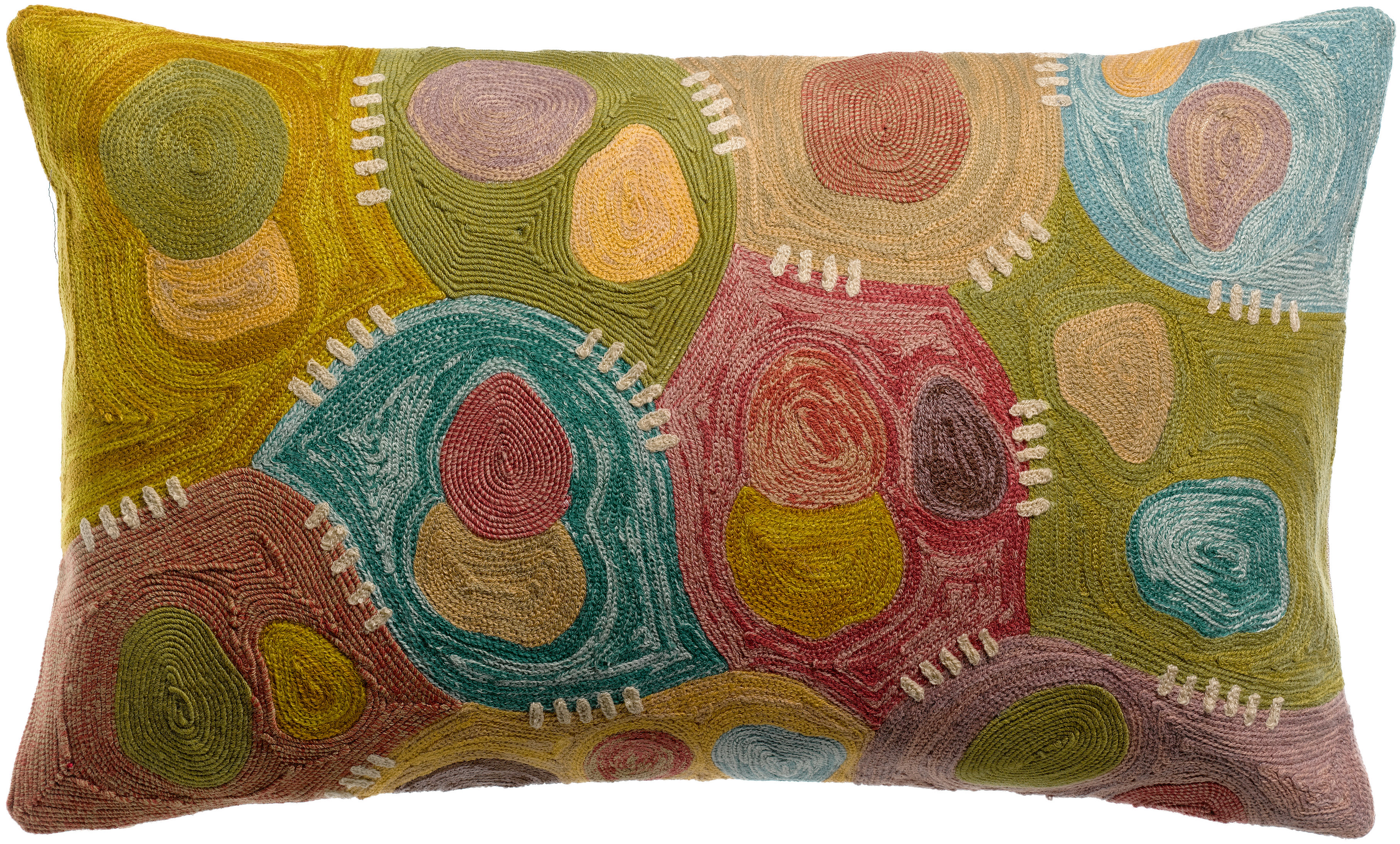 Coussin brodé Épure Solaire, EDEN