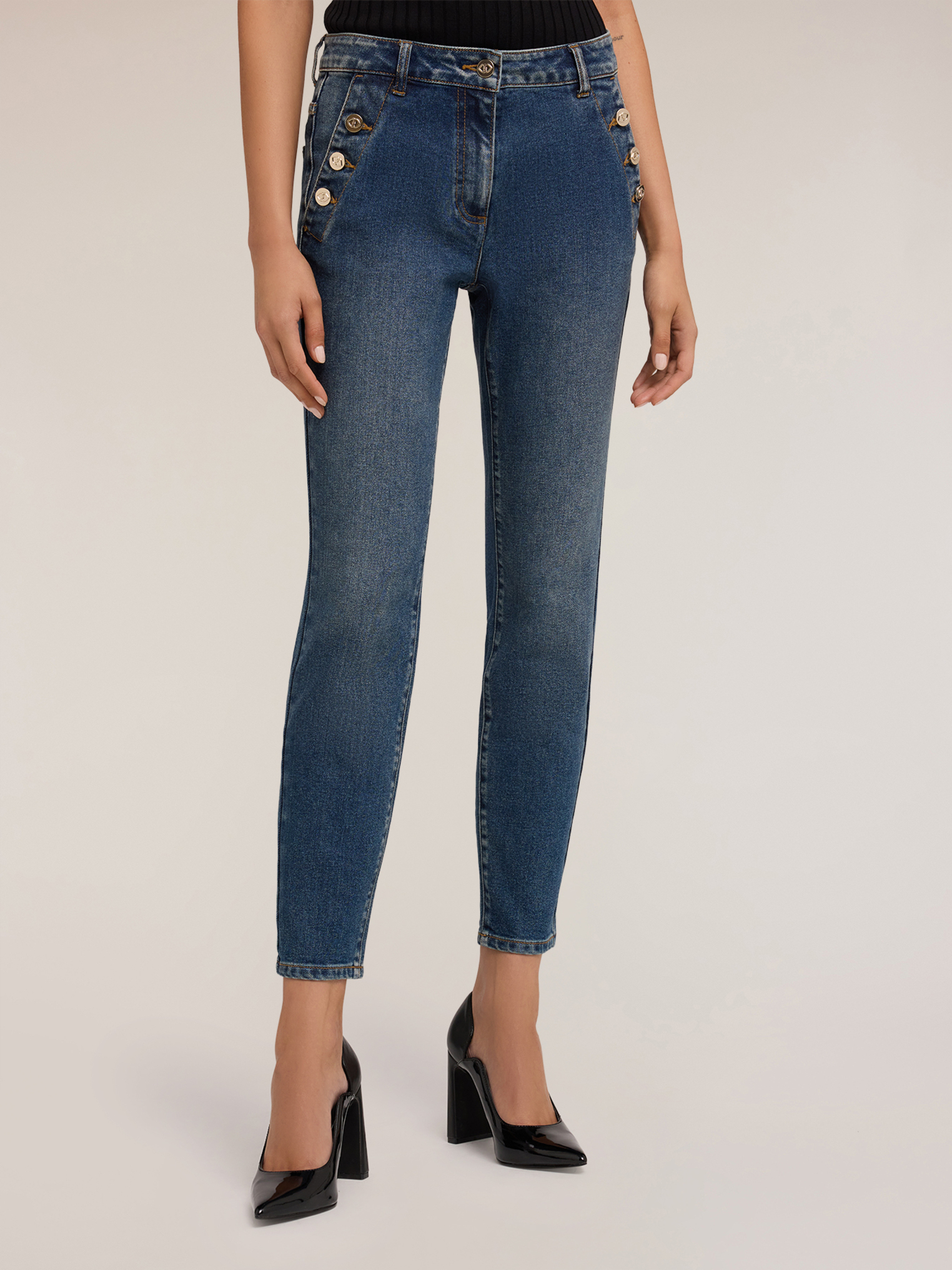 Jean slim Kendall avec détails boutonnés, MOTIVI
