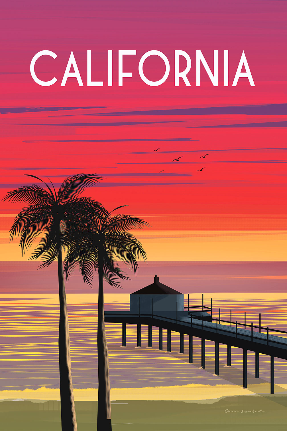 Tableau de voyage California dream, HEXOA