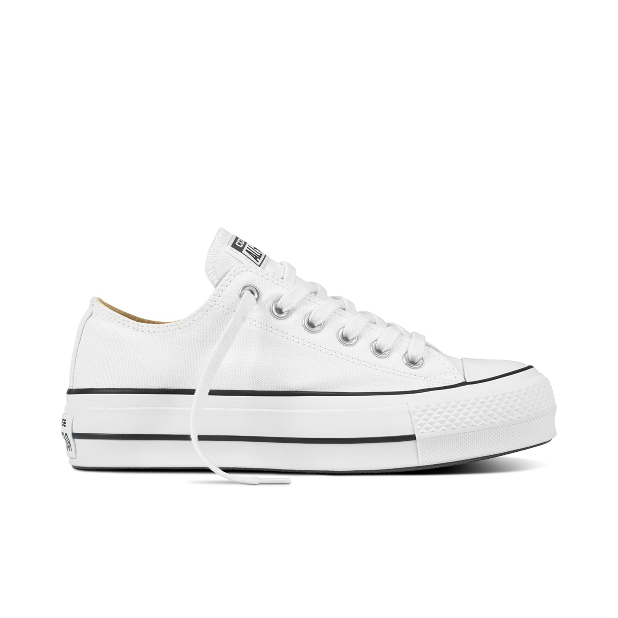 Chuck taylor all star lift canvas ox flatform trainers , white, Converse |  La Redoute