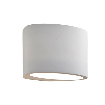 White Curved Cylinder Plaster Wall Light SO'HOME