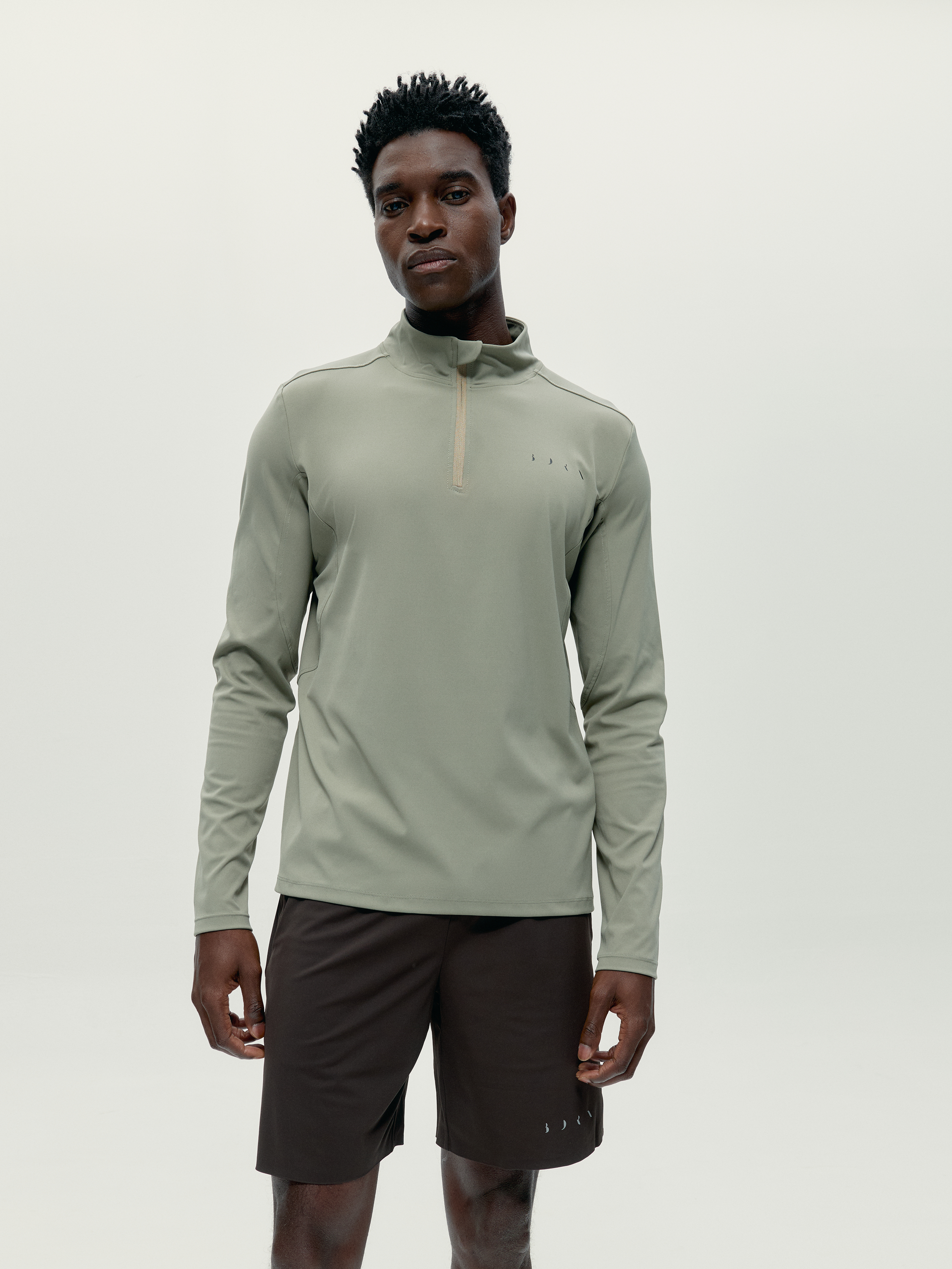 Sweat de sport homme Kael Demi-zip fermeture éclair, BORN