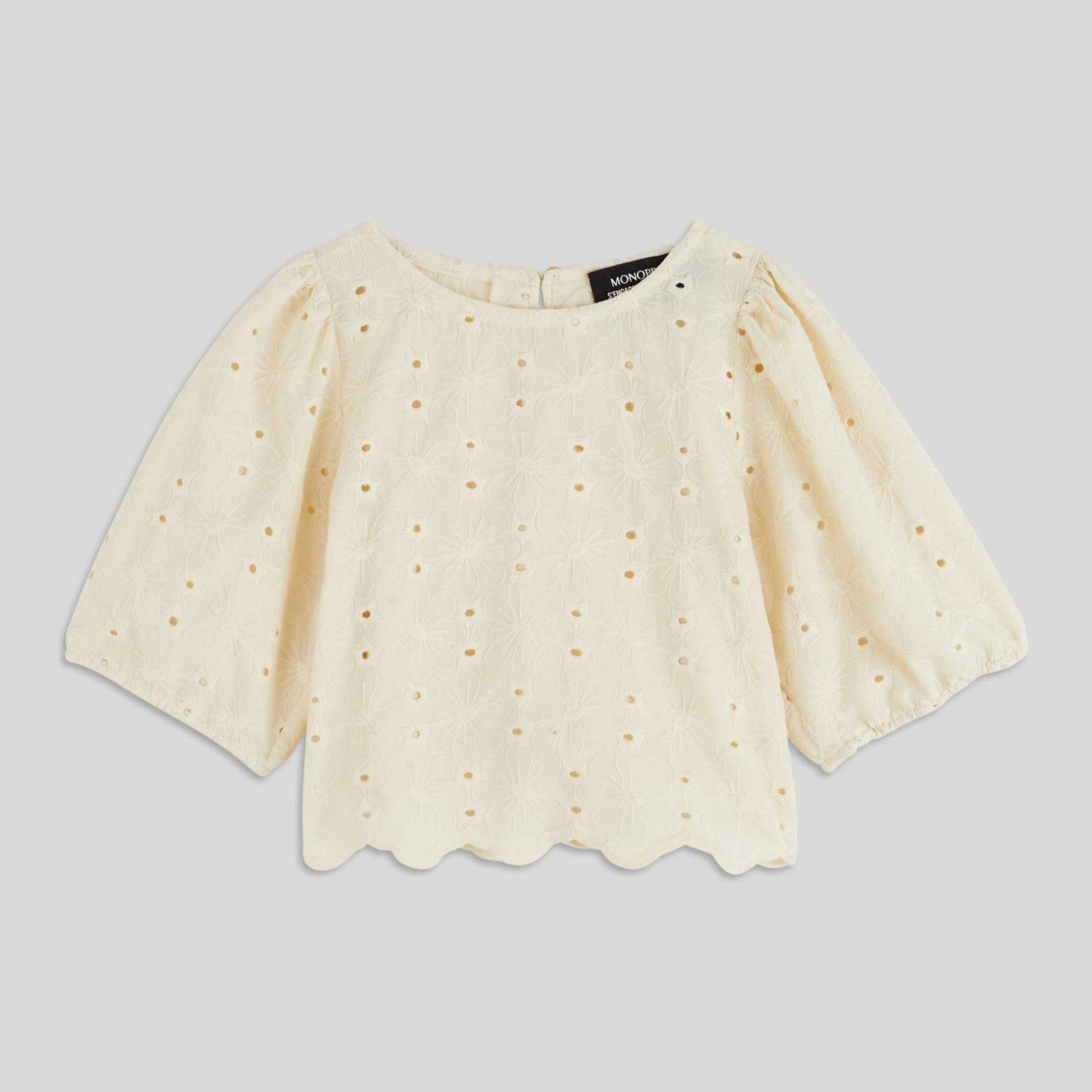 Blouse ajourée en coton, MONOPRIX KIDS