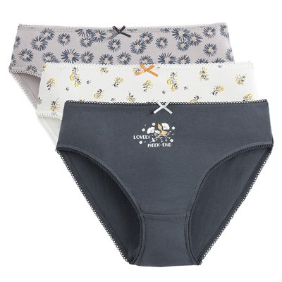 Pack of 3 Knickers in Stretch Cotton LA REDOUTE COLLECTIONS