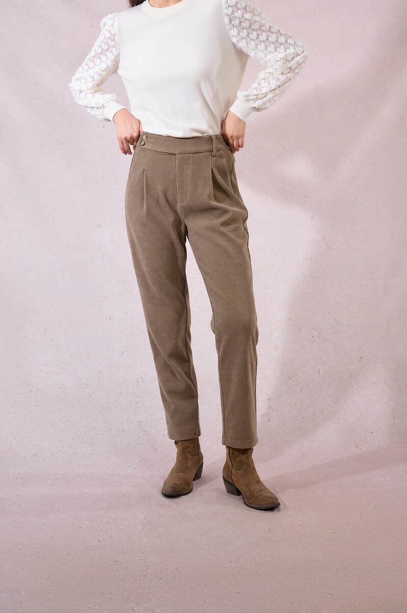 Velour Carrot Trousers, MOLLY BRACKEN