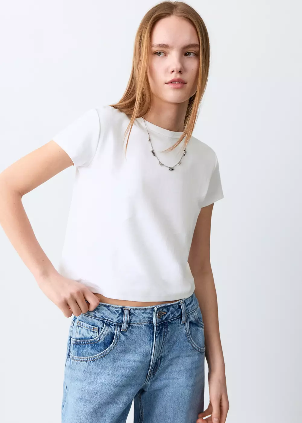 T-shirt basique en coton, MANGO TEEN