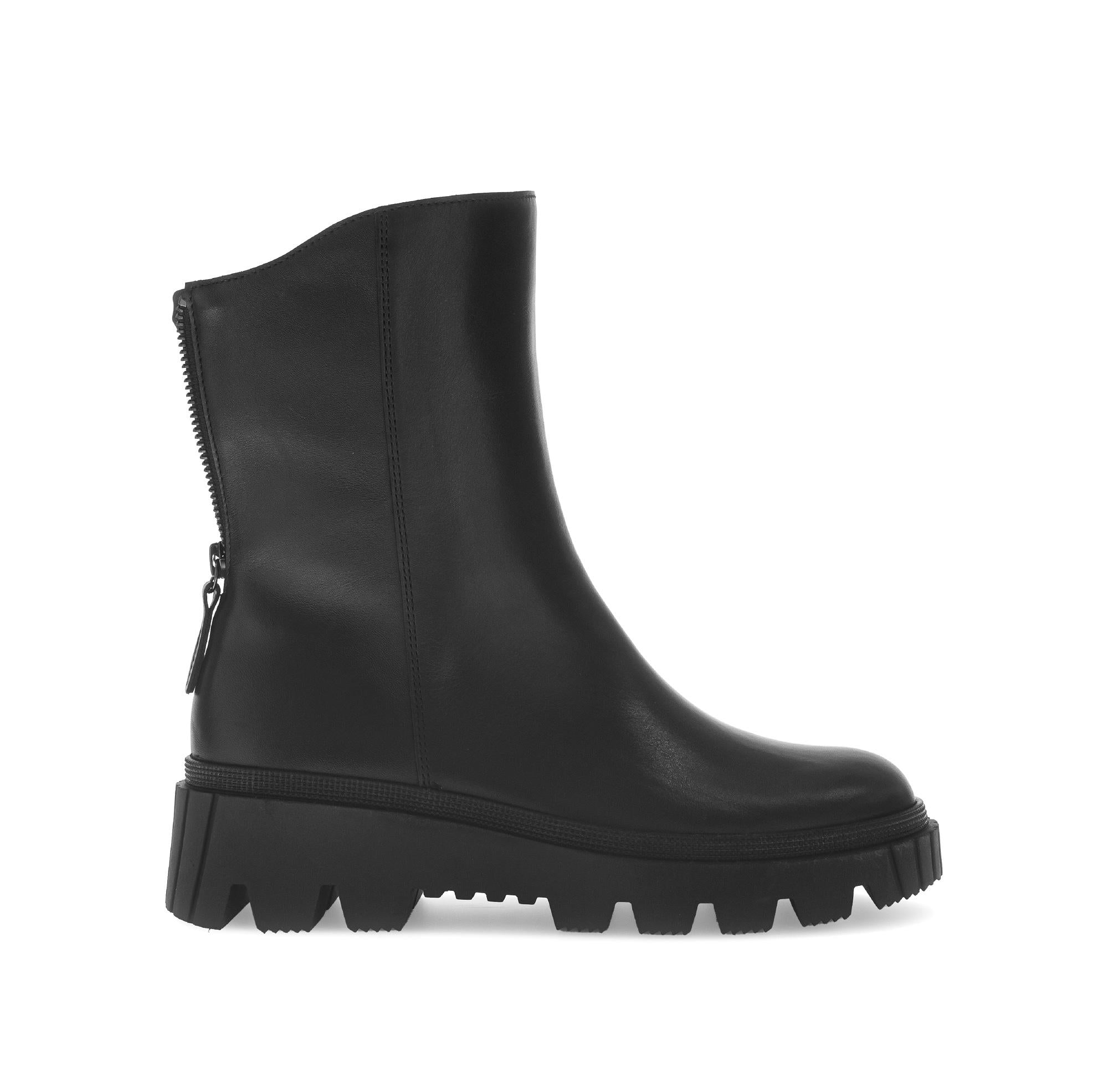 Bottines en cuir lisse à talon décroché, GABOR