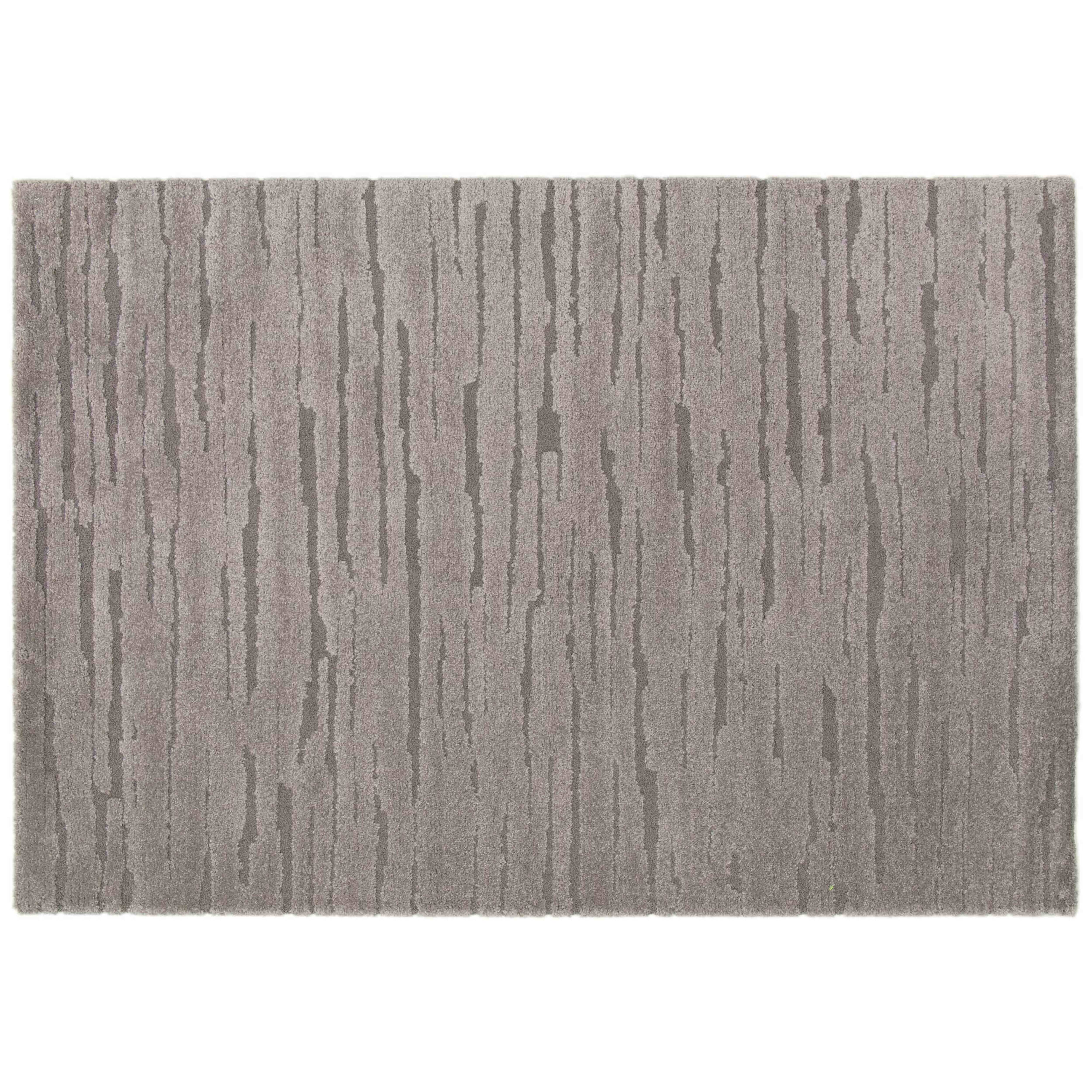 Tapis shaggy rectangulaire en polyester et polypropylène, FAUVE, OVIALA