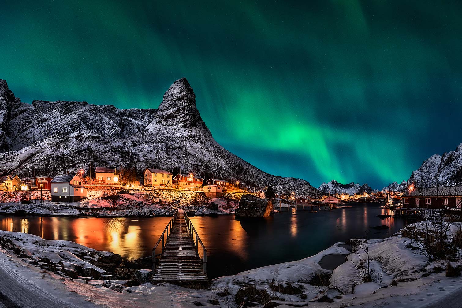 Tableau paysage passerelle borealis, HEXOA