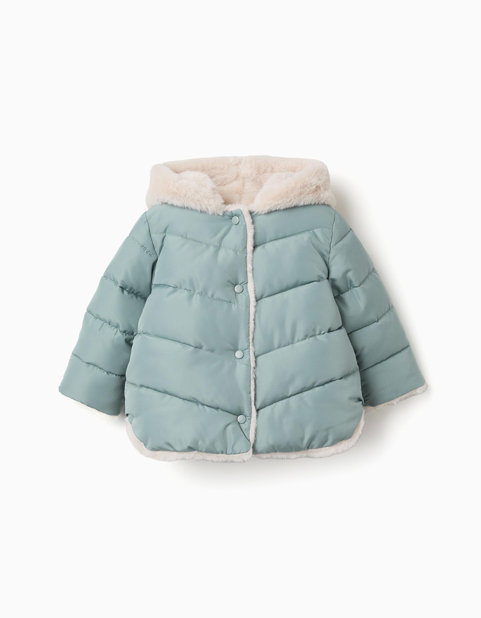 Doudoune avec capuche et doublure en peluche douce synthétique, ZIPPY
