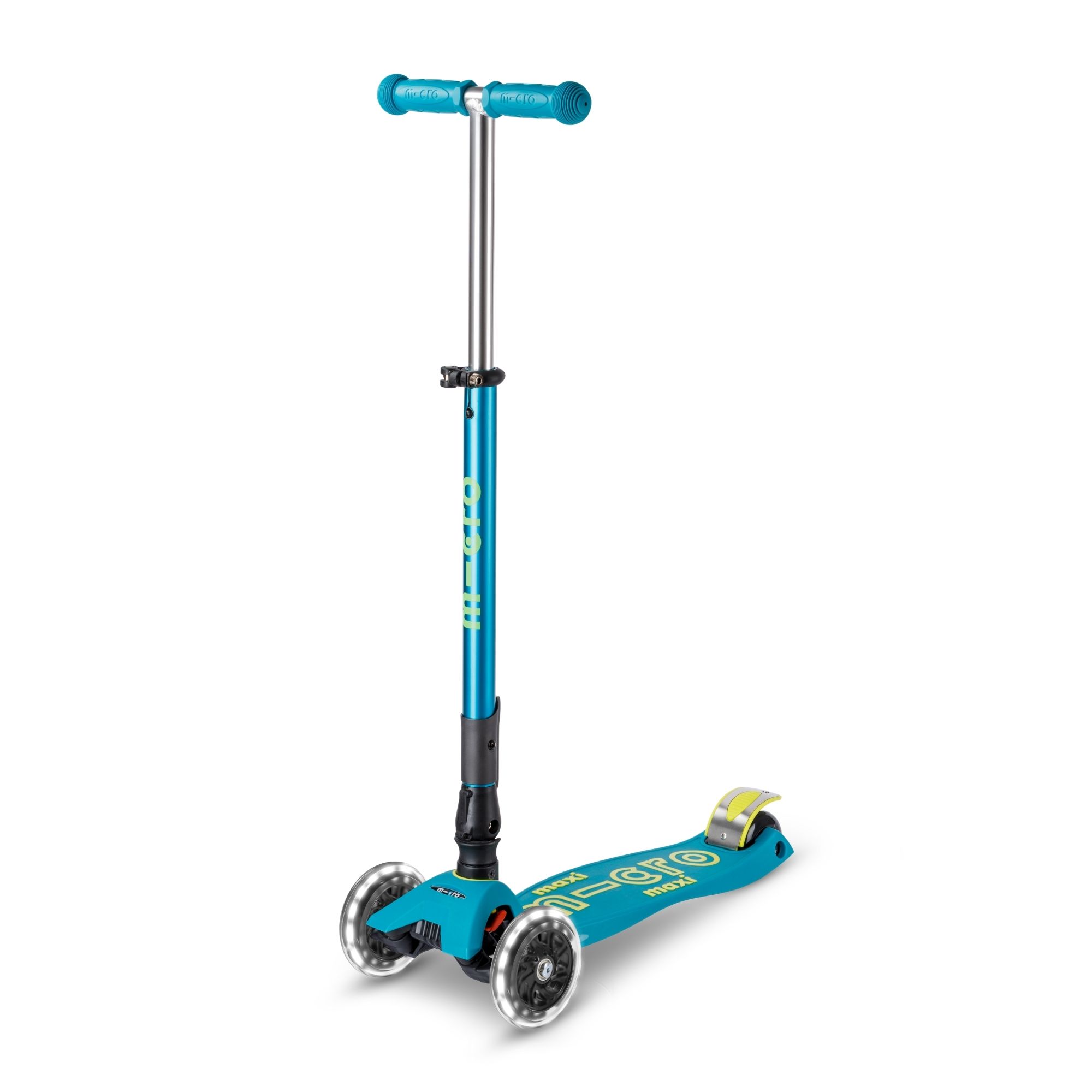 Maxi Micro Deluxe pliable LED - pétrole, MICRO MOBILITY