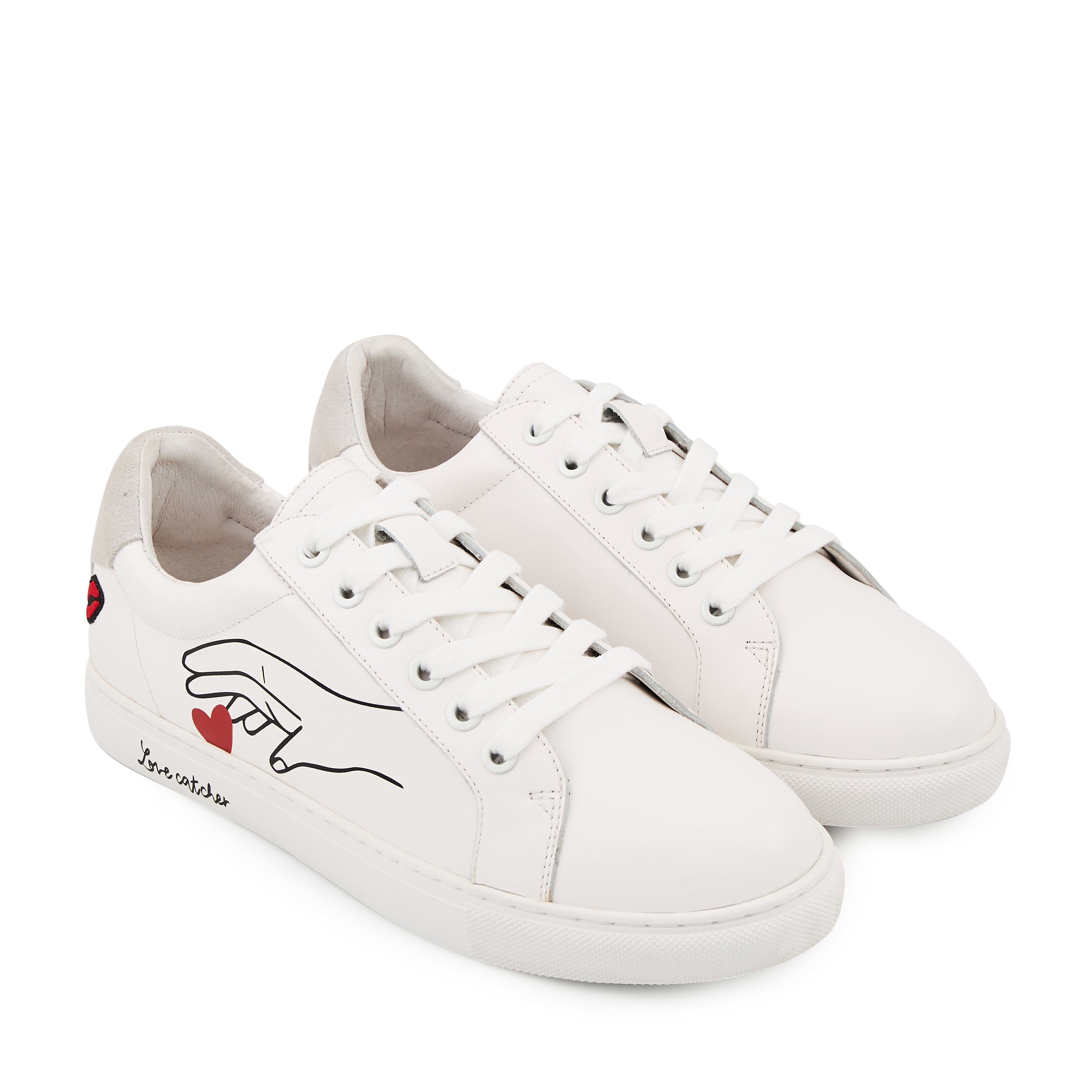 Baskets En Cuir Simone Artdesmaux Love Catcher, BONS BAISERS