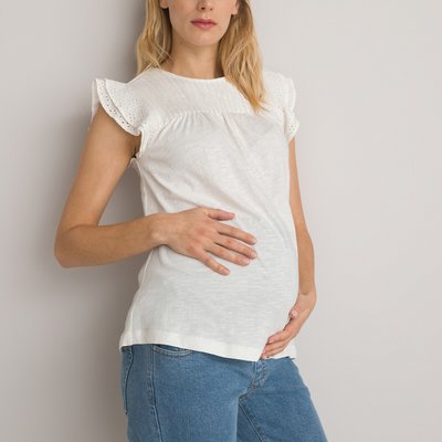 T-shirt de grossesse, détails volants brodés LA REDOUTE COLLECTIONS